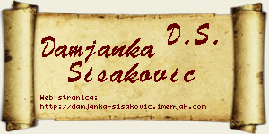 Damjanka Šišaković vizit kartica